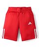 ADIDAS KIDS Knit Shorts With Logo Print & Tape Detailing - Red