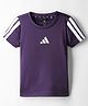 ADIDAS KIDS Knit Half Sleeves T-Shirt With Tape Detailing - Purple