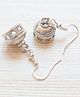 Pretty Ponytails Abstract Designed Ethnic Drop Earrings - Silver