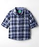 UCB Cotton Woven Full Sleeves Checks Shirt - Navy Blue