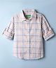 UCB Cotton Lyocell Woven Full Sleeves Checks Shirt - White