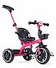 Babyhug SE Plug & Play Kids Tricycle with Height Adjustable Parental Handle & Seat Belt Sturdy Frame| Foldable Footrest| Comfortable Seat| Puncture Proof Wheels - Black