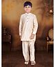Pehanaava Cotton Woven Full Sleeves Solid Pathani Style Kurta Pyjama Set - Beige
