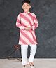 Pehanaava Cotton Woven Full Sleeves Paisleys Bandhani Printed Tie Dye Kurta Pyjama Set - Pink