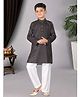Pehanaava Cotton Woven Full Sleeves Abstract Printed Kurta Pyjama Set - Black