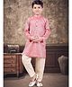 Pehanaava Cotton Woven Full Sleeves Checked Kurta Pyjama Set - Red