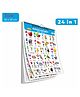 ENGLISH-HINDI Chart For Kids (24 Charts ) 36 x 50 cm - Children Spiral Wall Picture Chart