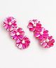 Lime By Manika Floral Designed Alligator Clips - Dark Pink