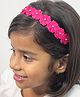 Lime By Manika Floral Applique Detailed Tiara Style Hair Band - Dark Pink