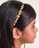 Lime By Manika Kundan Embellished Filigree Designed Hair Band - Dark Pink