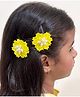 Lime By Manika Floral Applique Detailed Snap Clips - Yellow