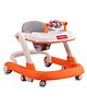 Babyhug SE 2 in 1 Walker with Height Adjustment & Detachable Toy Bar with Lights & Music- Orange| Anti-trip Design| Mute Swivel Wheels| Push Walker| Toy for Boys & Girls of 6 to 24 months
