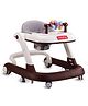 Babyhug SE 2 in 1 Walker with Height Adjustment & Detachable Toy Bar with Lights & Music- Brown| Anti-trip Design| Mute Swivel Wheels| Push Walker| Toy for Boys & Girls of 6 to 24 months|