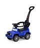 PlayRoots Jimmy Plus Kids Ride-On Push Car Safety Bar & Parent Handle Interactive Music & Lights for Kids Aged 2 to 6 Years Blue color