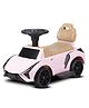 PlayRoots Lambo Ride-On Car for Kids with LED Lights, Music & Parental Remote Control-Pink