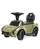 PlayRoots Lambo Ride-On Car for Kids with LED Lights, Music & Parental Remote Control-Green