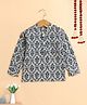 The Magic Wand Cotton Woven Full Sleeves Floral Printed Kurta - Blue