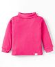 Pink Rabbit Cotton Knit Ribbed Full Sleeves Turtle Neck Solid Color T-Shirt - Fuchsia