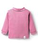 Pink Rabbit Cotton Rib Knit Full Sleeves T-Shirt with Rainbow Patch - Pink