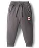 Pink Rabbit Looper Knit Full Length Lounge Pant With Heart Patch - Grey