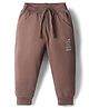 Pink Rabbit Looper Knit Full Length Lounge Pant With Teddy Bear Print - Light Brown