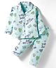 Smarty Girls Sinker Knit Full Sleeves Co-Ord Nightsuit With Gaming Theme  Print - Light Blue