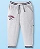 Babyhug Knit Full Length French Terry Lounge Pant With Text Print - White