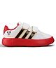 ADIDAS KIDS Velcro Closure Grand Court Mickey Casual Shoes with Stripes - White