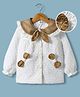 Mark & Mia Full Sleeves Winter Jacket With Bow Applique - White