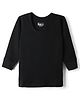 Bodycare Cotton Full Sleeves Textured Coloured Thermal Vest - Black