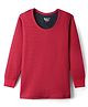 Bodycare Cotton Full Sleeves Textured Coloured Thermal Vest - Red