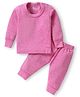 Bodycare Cotton Full Sleeves Pullover Thermal Inner Wear Set - Fuchsia