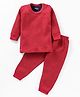 Bodycare Cotton Full Sleeves Pullover Thermal Inner Wear Set - Red