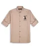 Charchit Cotton Woven Full Sleeves Optimistic Text Printed Shirt - Beige