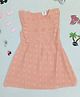 Creative Kids Cotton Woven Sleeveless Schiffli Embroidered Dress - Pink