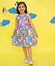Vastrarth Pure Cotton Woven Sleeveless Mushrooms Printed Dress - Blue