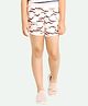 Ariel Cotton Knit Whales Printed Shorts - Peach