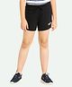 Ariel Cotton Knit Smile Text Printed Shorts - Black