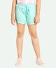 Ariel Cotton Knit Im So Magical Text Printed Shorts - Sky Blue