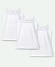 Ariel Cotton Lycra Knit Pack Of 3 Sleeveless Solid Camisoles - White