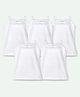Ariel Cotton Lycra Knit Pack Of 5 Sleeveless Solid Camisoles - White