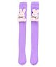 Tipy Tipy Tap Cotton Bunny Applique Detailed Thighhigh Socks - Purple