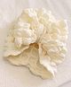 Tipy Tipy Tap Textured Bow Applique Detailed Turban Cap - Ivory - Diameter 45 cm