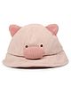 Tipy Tipy Tap Corduroy Pig Designed Bucket Hat - Pink - Diameter 48 cm