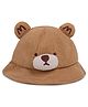 Tipy Tipy Tap Corduroy Bear Designed Bucket Hat - Brown - Diameter 48 cm