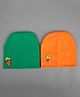 Tipy Tipy Tap Set Of 2 Carrot Designed Infant Cap - Orange & Green - Diameter - 30 cm