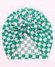 Tipy Tipy Tap Checked Turban Cap - Green - Diameter - 45cm