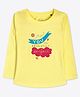 Ariel Cotton Knit Full Sleeves To Me You Are Absolutely Perfect Text Printed Tee - Yellow