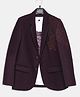 Charchit Cotton Blend Woven Full Sleeves Abstract Embroidered Blazer & Tee Set - Violet