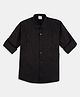 Charchit Cotton Lycra Woven Full Sleeves Beads Embellished Shirt - Black